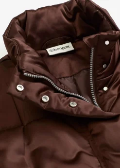 bonprix Bekleidung·Hosen|Jacken & Mäntel^Steppweste mit leichtem Glanz dunkelbraun