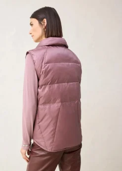 bonprix Bekleidung·Hosen|Jacken & Mäntel^Steppweste mit recycelter Daunen matt violett