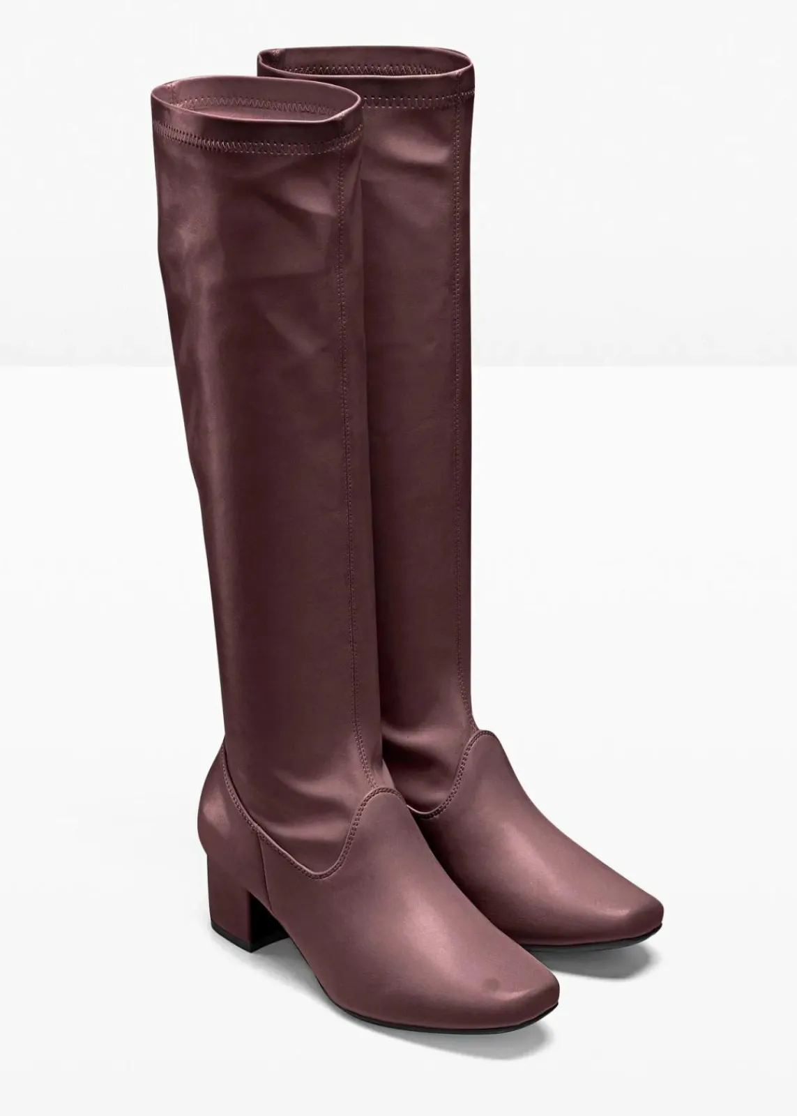 bonprix Stiefel|Schuhe & Accessoires In Spezialgrößen·Elastischer Schaft^Stiefel weinrot