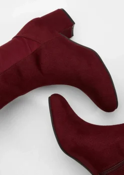 bonprix Schuhe & Accessoires In Spezialgrößen·Weite Schuhe|Schuhe & Accessoires In Spezialgrößen·Elastischer Schaft^Stiefel dunkelrot