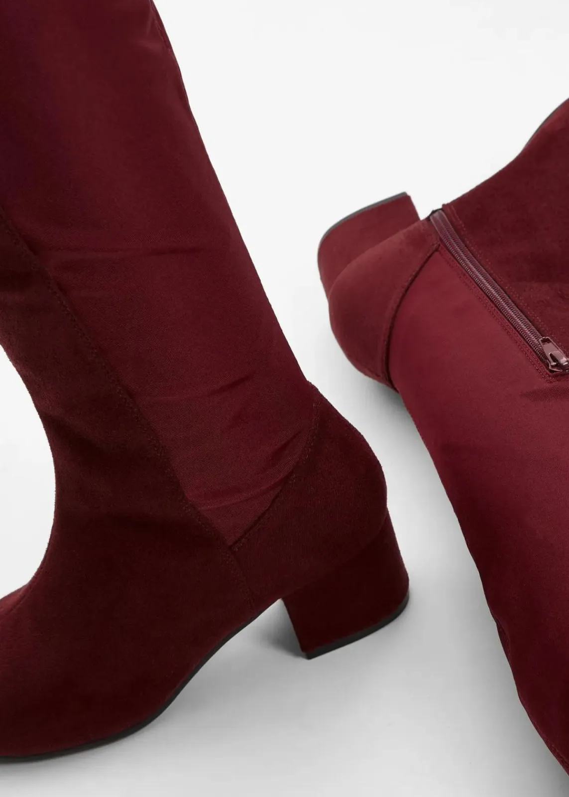 bonprix Schuhe & Accessoires In Spezialgrößen·Weite Schuhe|Schuhe & Accessoires In Spezialgrößen·Elastischer Schaft^Stiefel dunkelrot