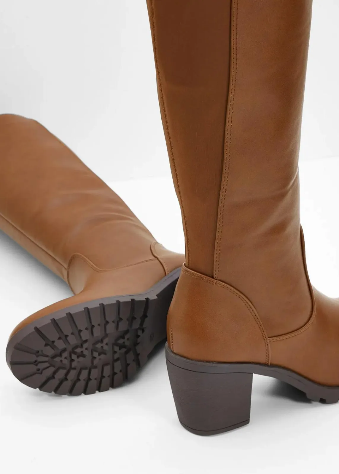 bonprix Schuhe & Accessoires In Spezialgrößen·Elastischer Schaft|Stiefel^Stiefel cognac