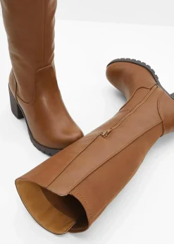bonprix Schuhe & Accessoires In Spezialgrößen·Elastischer Schaft|Stiefel^Stiefel cognac