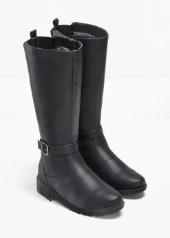 bonprix Komfortschuhe|Gefütterte Winterschuhe^Stiefel schwarz