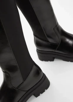 bonprix Stiefel|Schuhe & Accessoires In Spezialgrößen·Elastischer Schaft^Stiefel schwarz