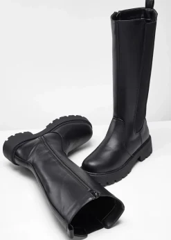 bonprix Stiefel|Schuhe & Accessoires In Spezialgrößen·Elastischer Schaft^Stiefel schwarz