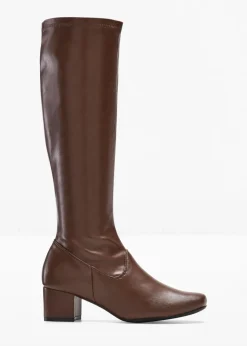 bonprix Schuhe & Accessoires In Spezialgrößen·Schuhe In Übergröße|Schuhe & Accessoires In Spezialgrößen·Elastischer Schaft^Stiefel dunkelbraun