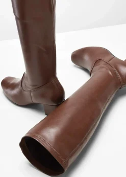 bonprix Schuhe & Accessoires In Spezialgrößen·Schuhe In Übergröße|Schuhe & Accessoires In Spezialgrößen·Elastischer Schaft^Stiefel dunkelbraun