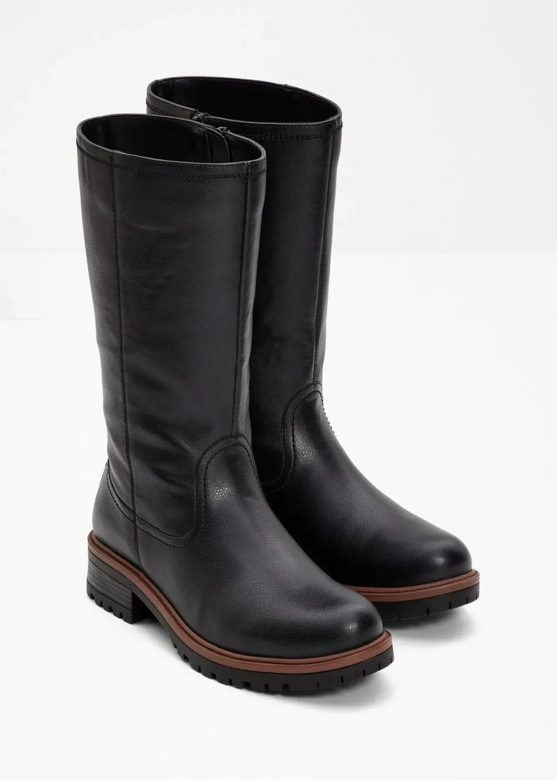 bonprix Gefütterte Winterschuhe|Stiefel^Stiefel schwarz