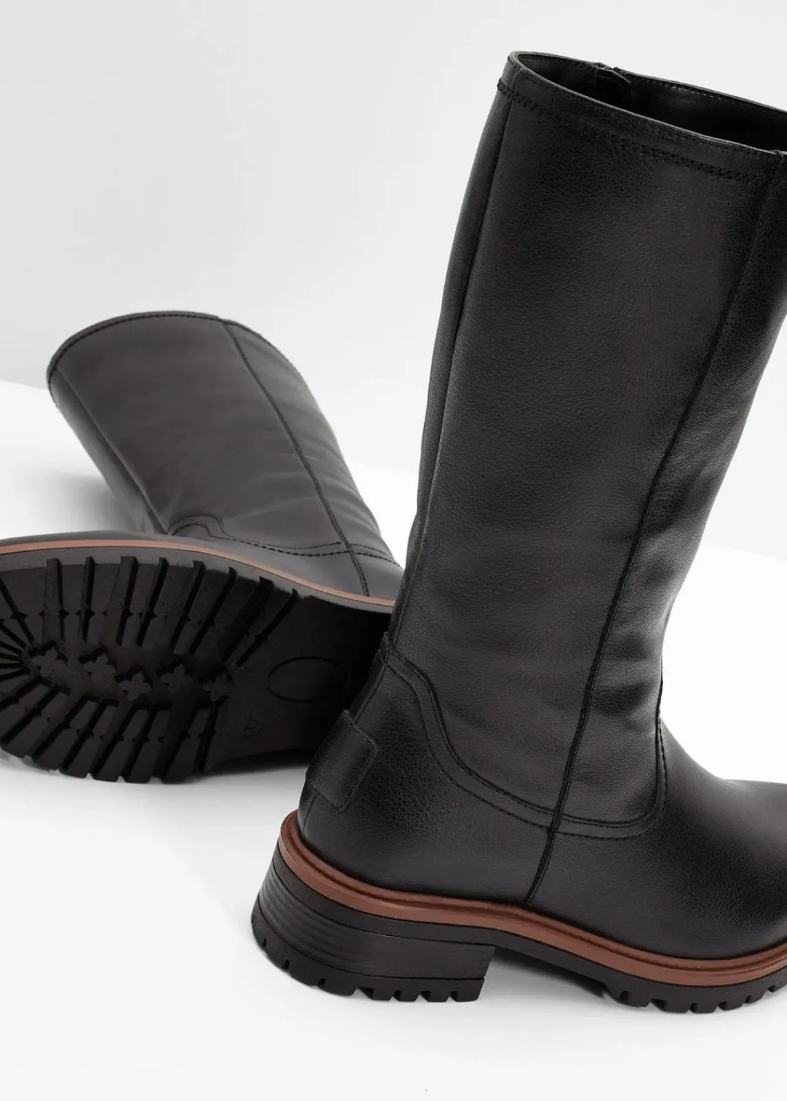 bonprix Gefütterte Winterschuhe|Stiefel^Stiefel schwarz