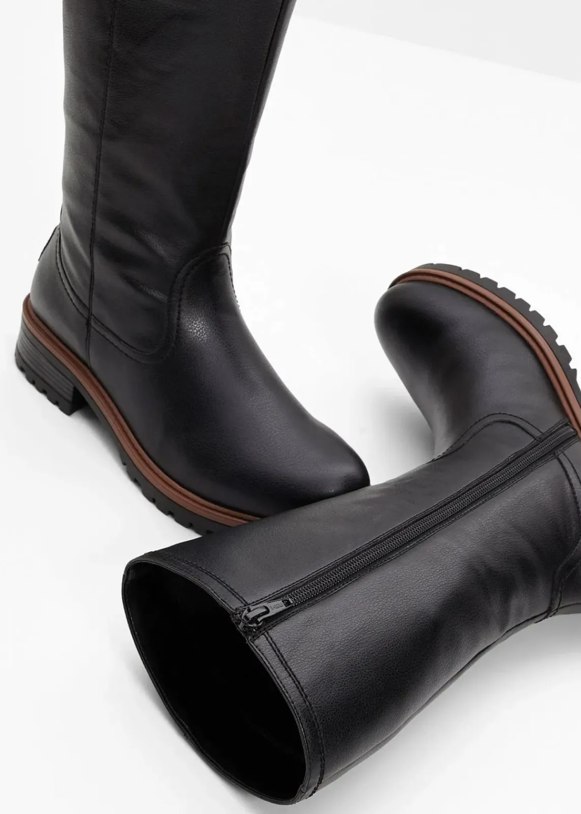 bonprix Gefütterte Winterschuhe|Stiefel^Stiefel schwarz