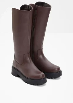 bonprix Schuhe & Accessoires In Spezialgrößen·Elastischer Schaft|Stiefel^Stiefel dunkelbraun