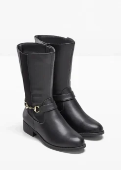 bonprix Schuhe & Accessoires In Spezialgrößen·Weite Schuhe|Schuhe & Accessoires In Spezialgrößen·Schuhe In Übergröße^Stiefel schwarz
