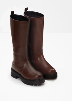 bonprix Gefütterte Winterschuhe|Stiefel^Stiefel dunkelbraun