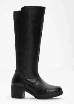 bonprix Stiefel|Schuhe & Accessoires In Spezialgrößen·Elastischer Schaft^Stiefel schwarz