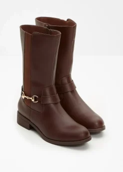 bonprix Stiefel|Schuhe & Accessoires In Spezialgrößen·Elastischer Schaft^Stiefel dunkelbraun