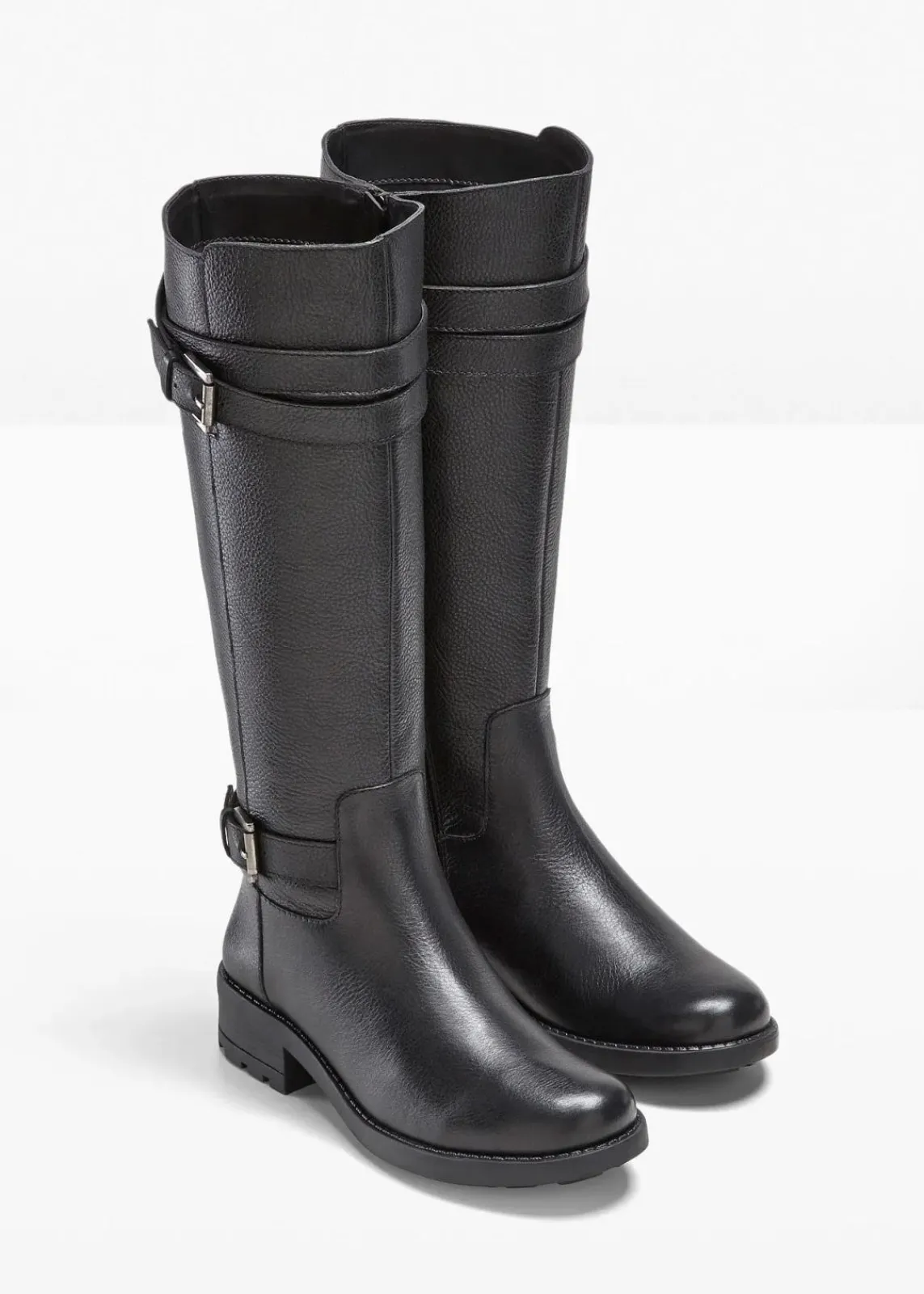 bonprix Stiefel|Schuhe & Accessoires In Spezialgrößen·Schuhe In Übergröße^Stiefel aus Leder schwarz