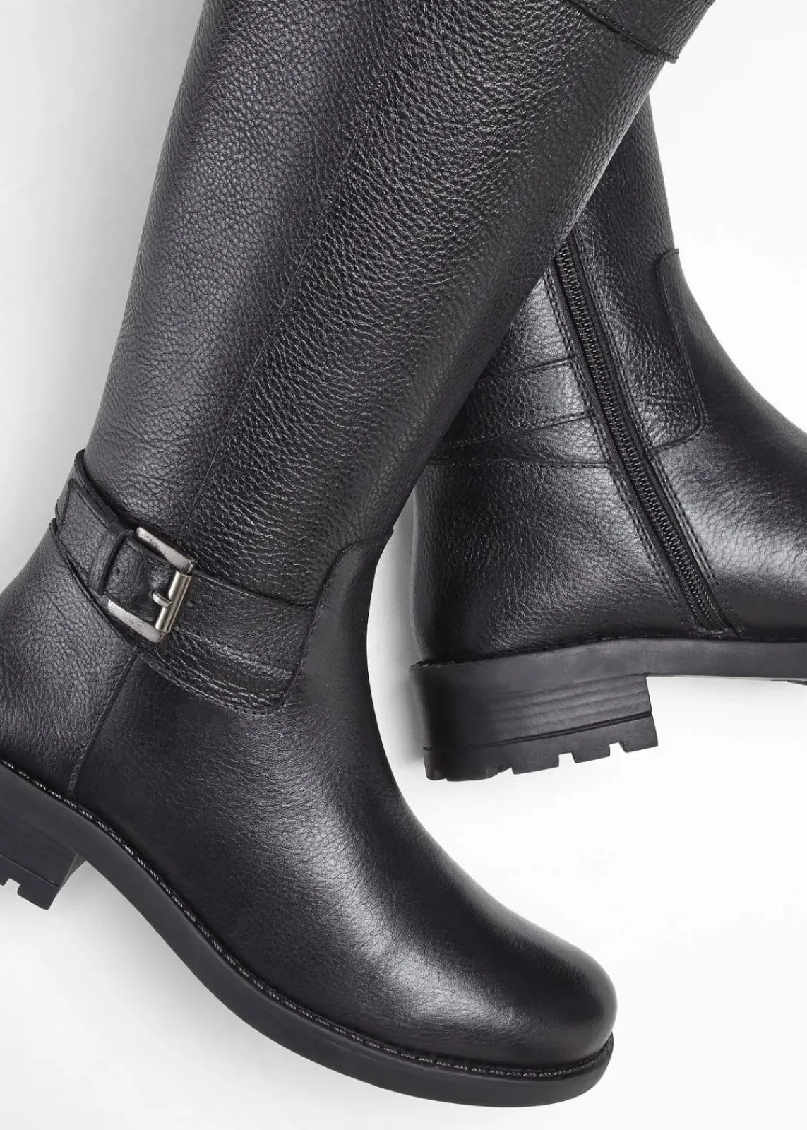 bonprix Stiefel|Schuhe & Accessoires In Spezialgrößen·Schuhe In Übergröße^Stiefel aus Leder schwarz
