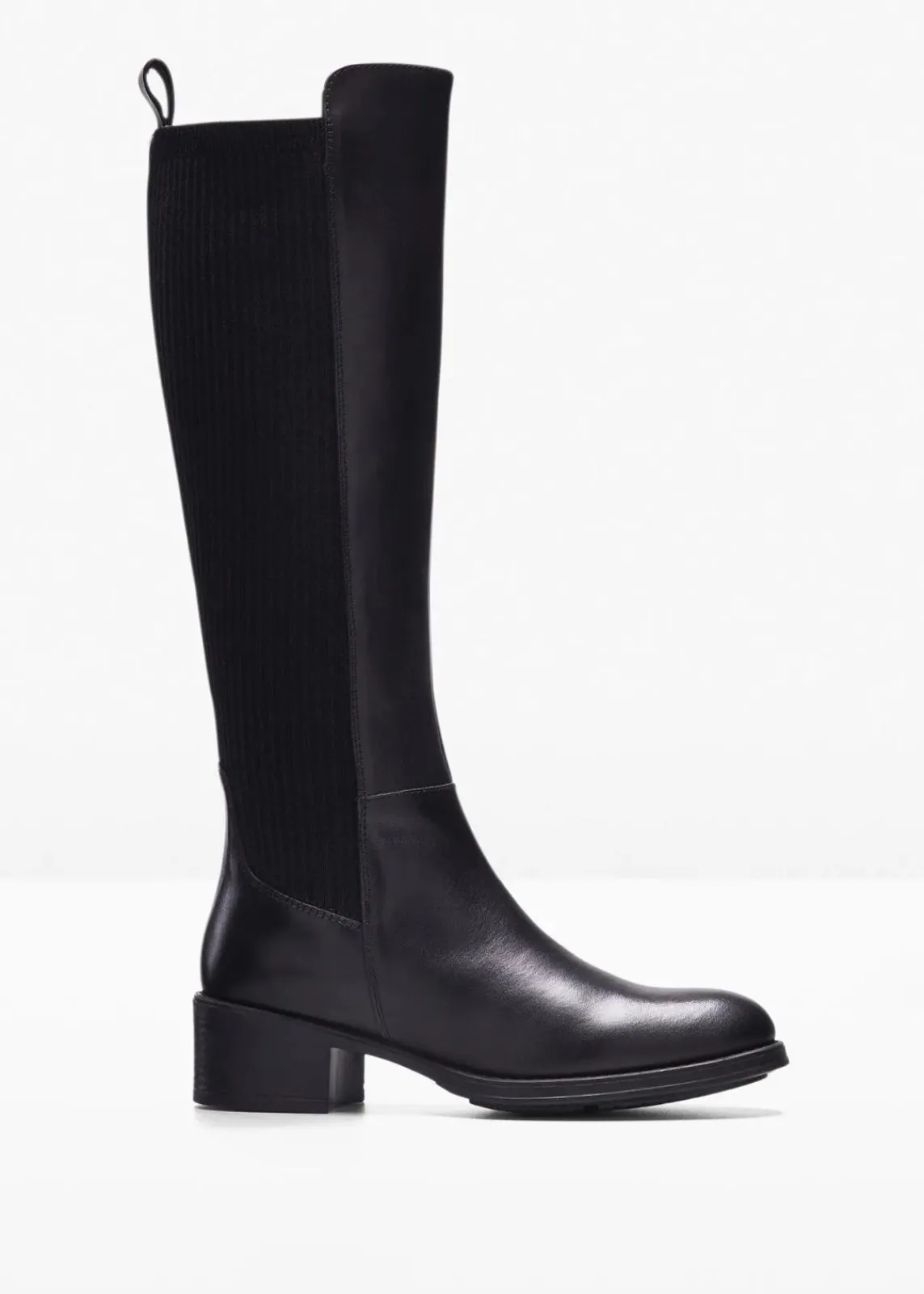 bonprix Gefütterte Winterschuhe|Stiefel^Stiefel aus Leder schwarz