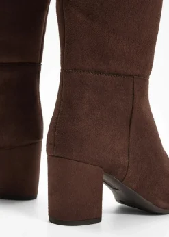 bonprix Stiefel^Stiefel mit Blockabsatz dunkelbraun