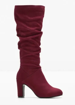bonprix Stiefel^Stiefel mit Raffung ahornrot