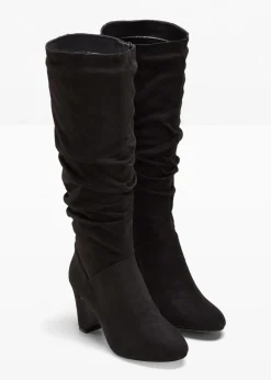 bonprix Stiefel^Stiefel mit Raffung schwarz
