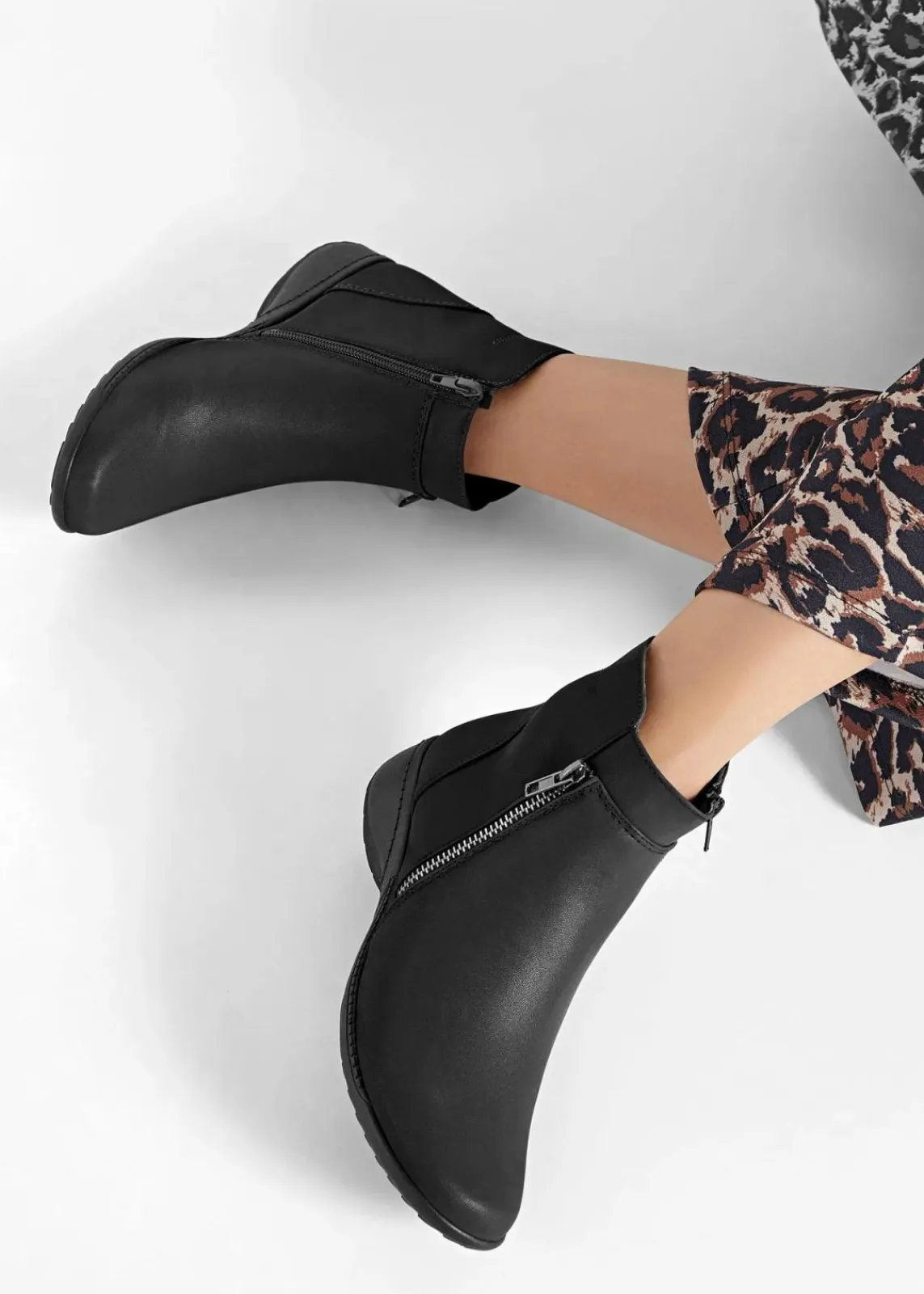 bonprix Gefütterte Winterschuhe|Stiefeletten^Stiefeletten schwarz
