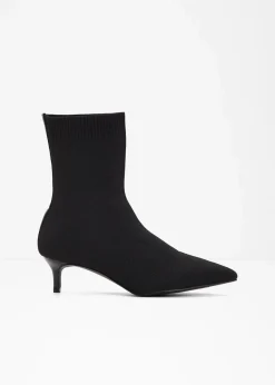 bonprix Stiefeletten|Schuhe & Accessoires In Spezialgrößen·Elastischer Schaft^Stiefeletten schwarz