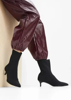 bonprix Stiefeletten|Schuhe & Accessoires In Spezialgrößen·Elastischer Schaft^Stiefeletten schwarz