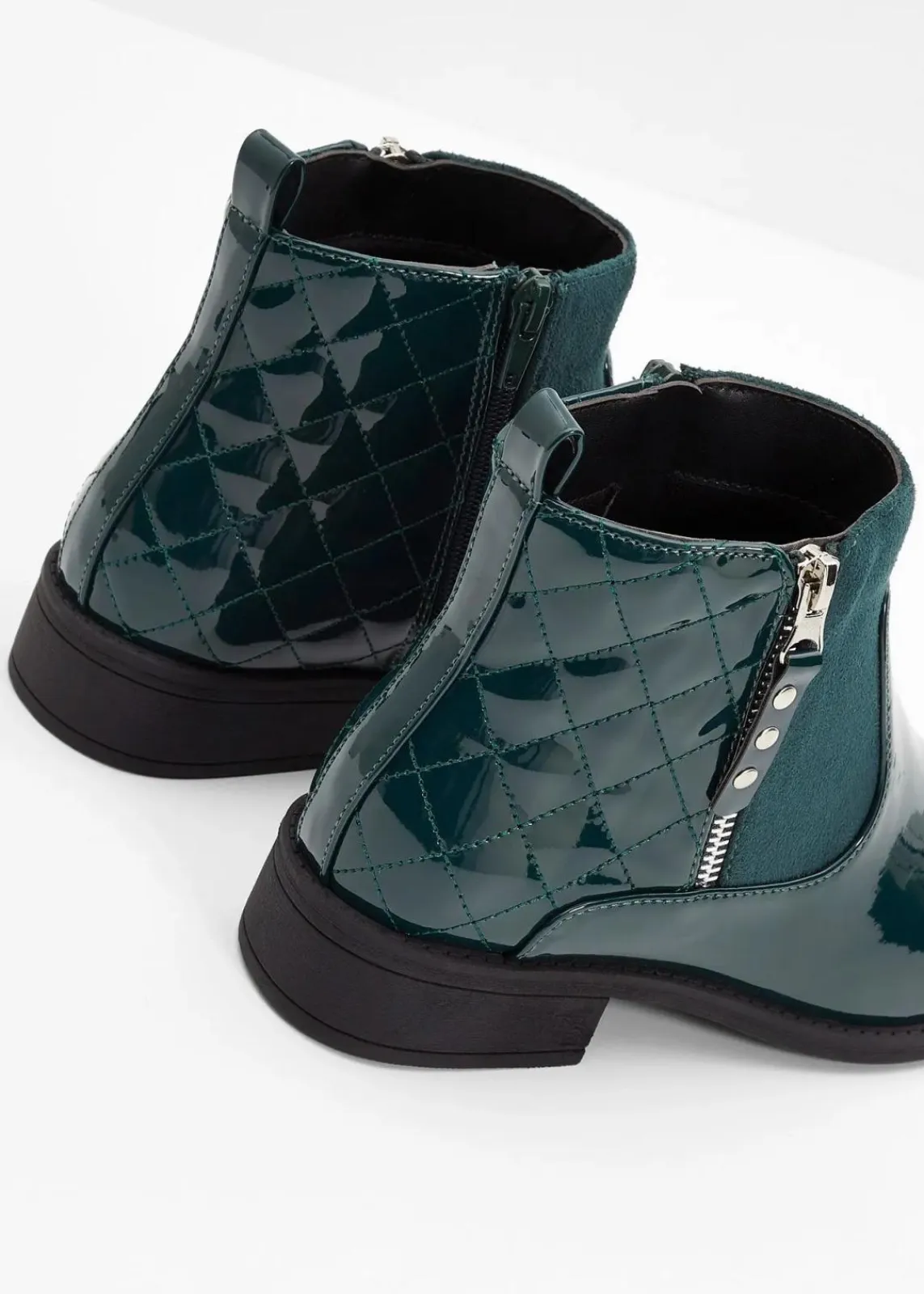 bonprix Schuhe & Accessoires In Spezialgrößen·Elastischer Schaft|Stiefeletten^Stiefeletten dunkelgrün