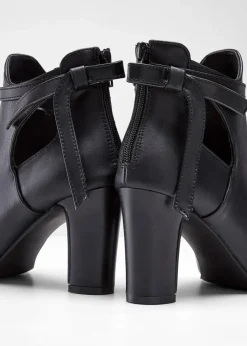 bonprix Stiefeletten^Stiefeletten mit Cut-Outs schwarz