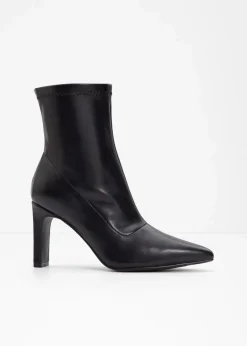bonprix Stiefeletten|Schuhe & Accessoires In Spezialgrößen·Elastischer Schaft^Stiefeletten mit hohem Absatz schwarz
