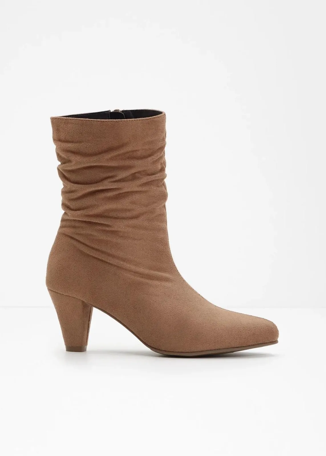 bonprix Stiefeletten^Stiefeletten mit Raffung hellbraun