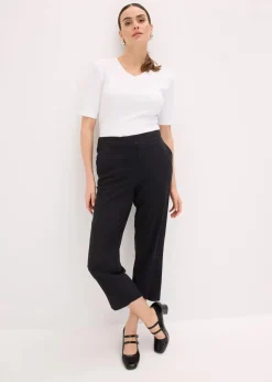 bonprix Hosen^3/4-Stifthose mit Schlitz schwarz