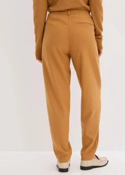bonprix Hosen|Bekleidung·Kleider^Stoffhose im Barrelfit haselnuss