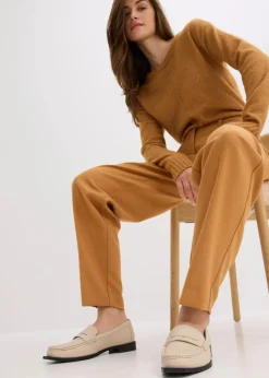 bonprix Hosen|Bekleidung·Kleider^Stoffhose im Barrelfit haselnuss