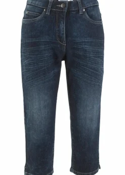 bonprix Bekleidung·Shirts & Tops|Jeans^Straight Jeans, Mid Waist, Stretch nachtblau denim
