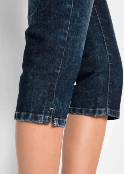 bonprix Bekleidung·Shirts & Tops|Jeans^Straight Jeans, Mid Waist, Stretch nachtblau denim