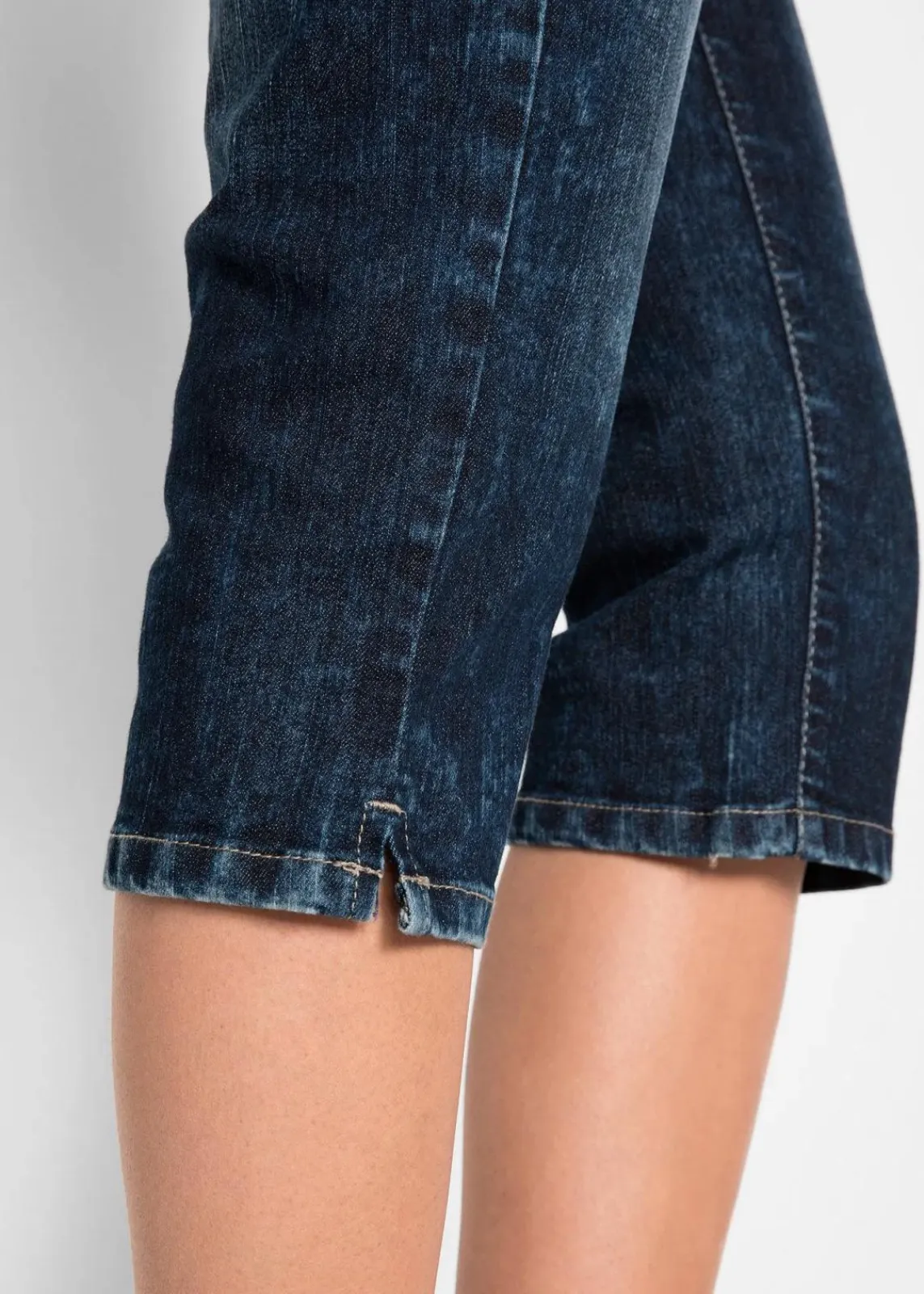 bonprix Bekleidung·Shirts & Tops|Jeans^Straight Jeans, Mid Waist, Stretch nachtblau denim