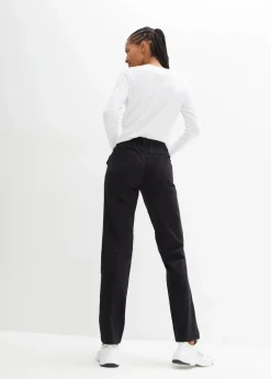 bonprix Bekleidung·Kleider|Hosen^Straight Jeans, Mid Waist (2er Pack) blau denim+schwarz
