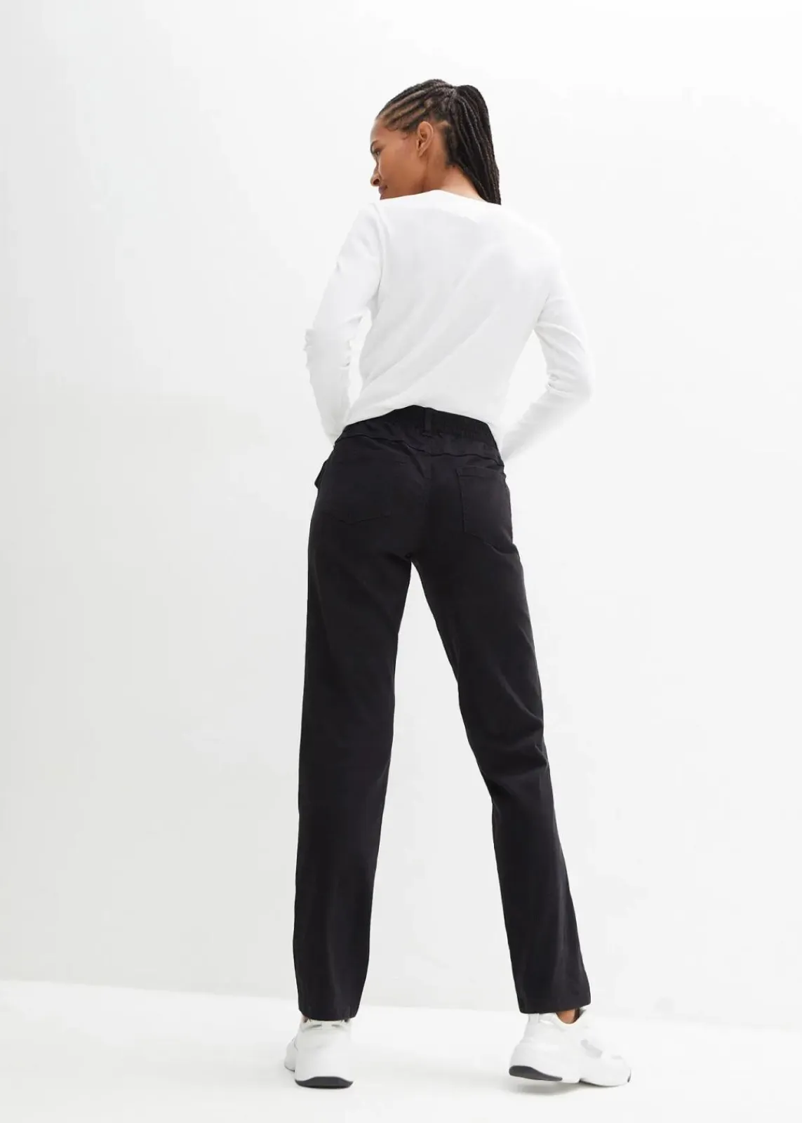 bonprix Bekleidung·Kleider|Hosen^Straight Jeans, Mid Waist (2er Pack) blau denim+schwarz