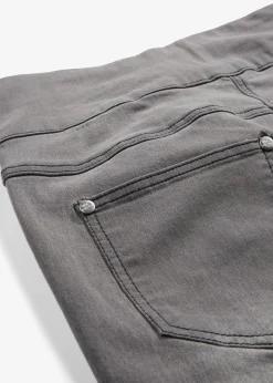 bonprix Kurzgrößen|Bekleidung·Shirts & Tops^Straight-Jeans Mid Waist, Super Stretch mit Bequembund grey denim