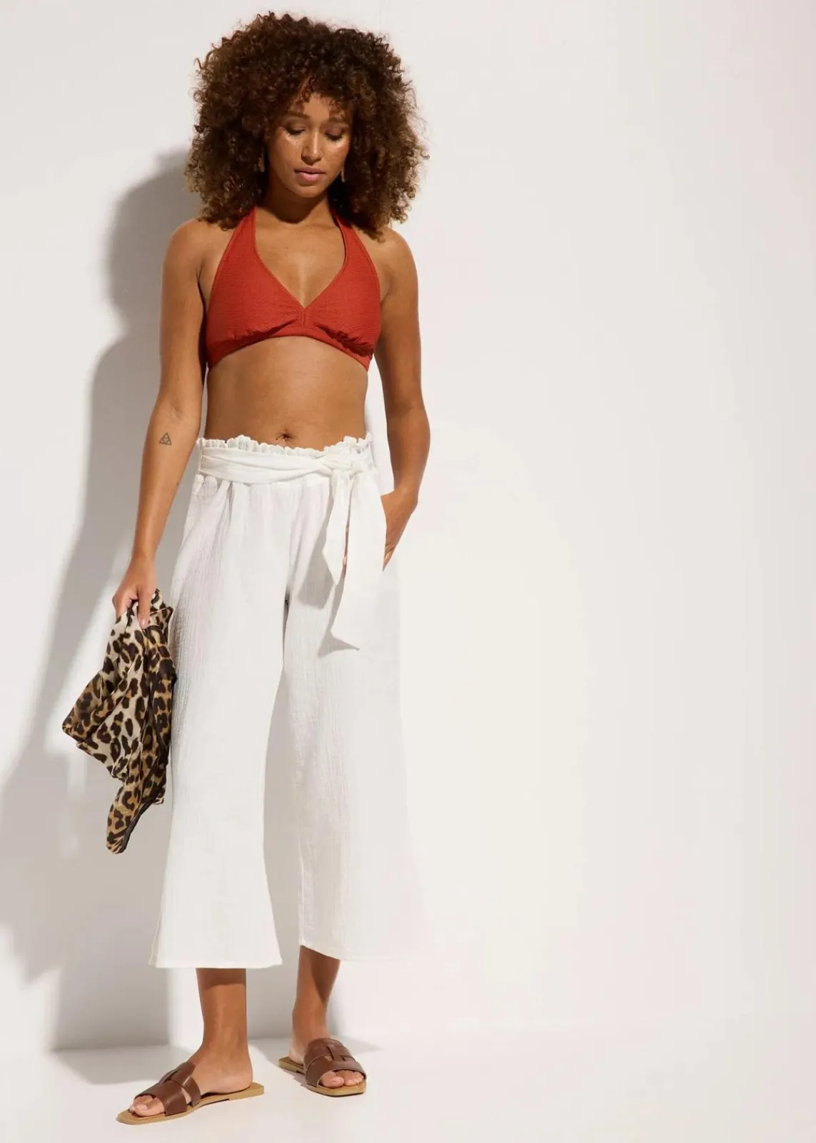bonprix Hosen|Bekleidung·Kleider^Strand Musselin 3/4-Hose weiß