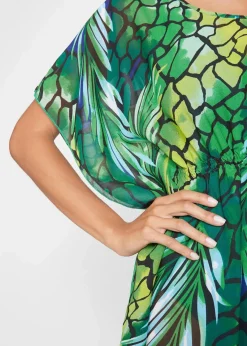 bonprix Strandmode|Bademode·Strandmode^Strand Tunika-Kleid grün bedruckt