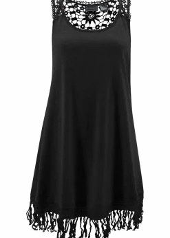 bonprix Strandmode|Bademode·Strandmode^Strandkleid aus feiner Viskose schwarz