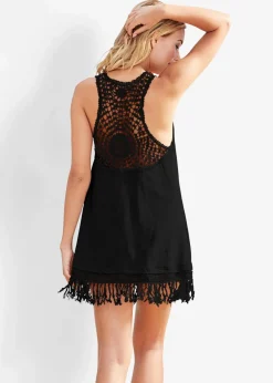 bonprix Strandmode|Bademode·Strandmode^Strandkleid aus feiner Viskose schwarz