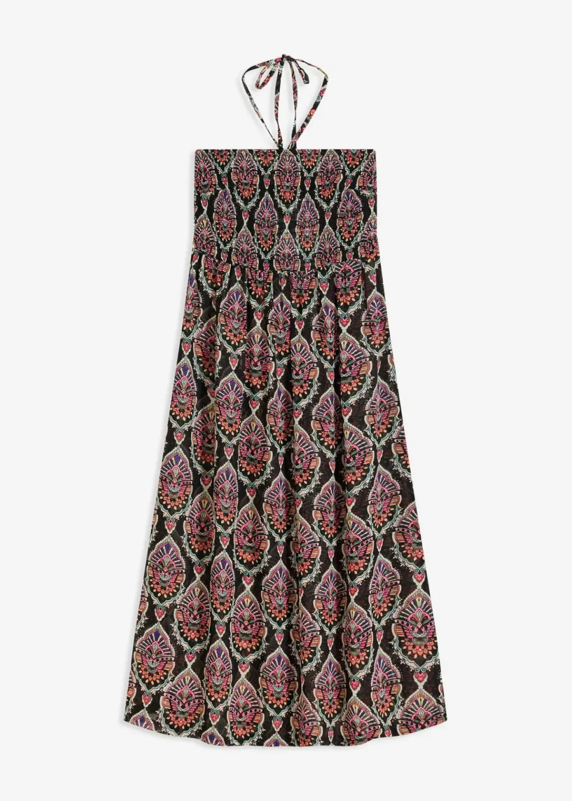 bonprix Strandmode|Bademode·Strandmode^Strandkleid aus leichtem Chiffon schwarz/bunt graphisch