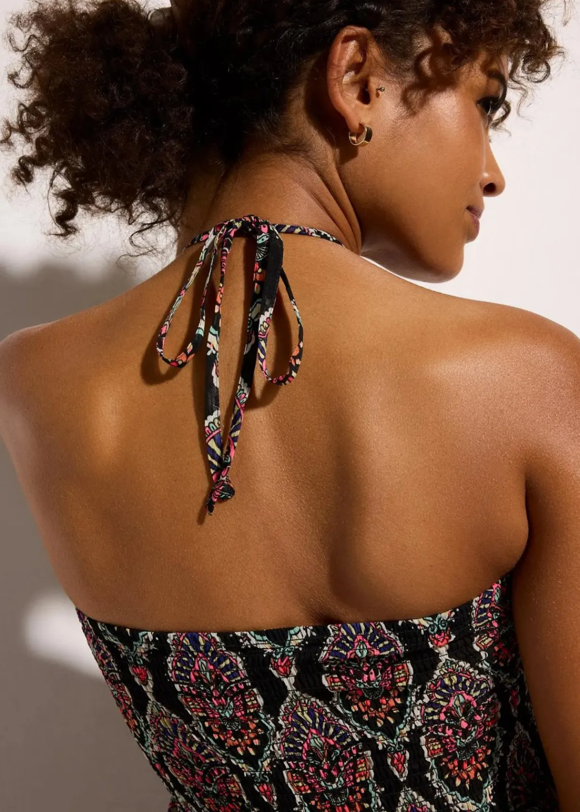 bonprix Strandmode|Bademode·Strandmode^Strandkleid aus leichtem Chiffon schwarz/bunt graphisch