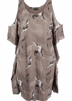 bonprix Strandmode|Bademode·Strandmode^Strandkleid aus softer Viskose grau bedruckt