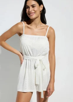 bonprix Strandmode|Bademode·Strandmode^Strandoverall aus Crochet weiß